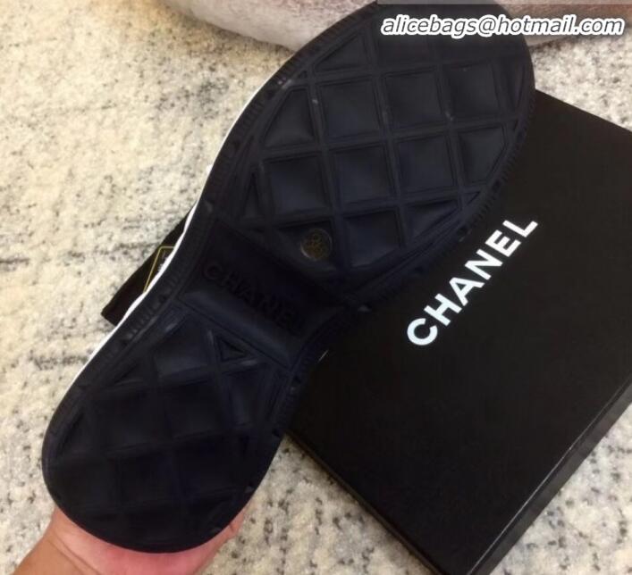 Discount Design Chanel Calfskin Sneakers G35617 Black 2019