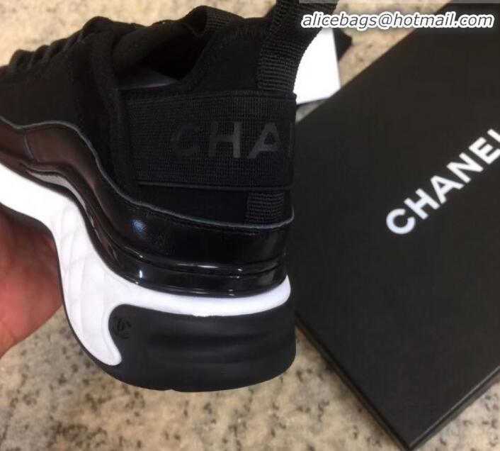 Discount Design Chanel Calfskin Sneakers G35617 Black 2019