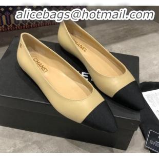 Trendy Design Chanel Calfskin Chain Ballerinas G35389 Beige 2019