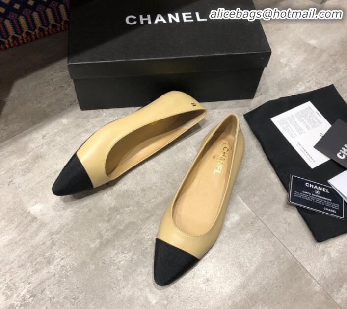 Trendy Design Chanel Calfskin Chain Ballerinas G35389 Beige 2019