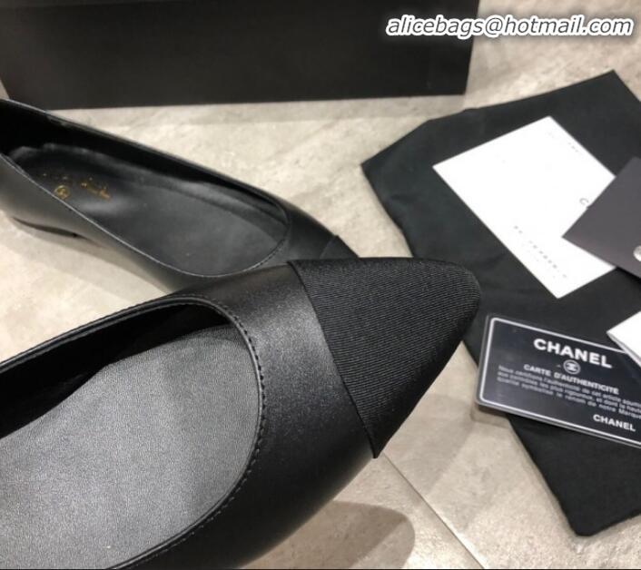 Top Sale Chanel Calfskin Flat Ballerinas G35389 Black 2019