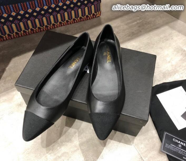 Top Sale Chanel Calfskin Flat Ballerinas G35389 Black 2019