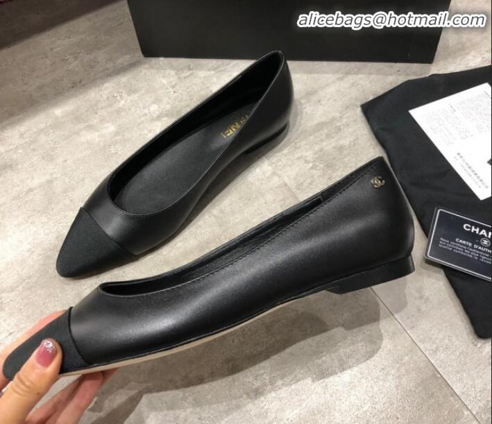 Top Sale Chanel Calfskin Flat Ballerinas G35389 Black 2019