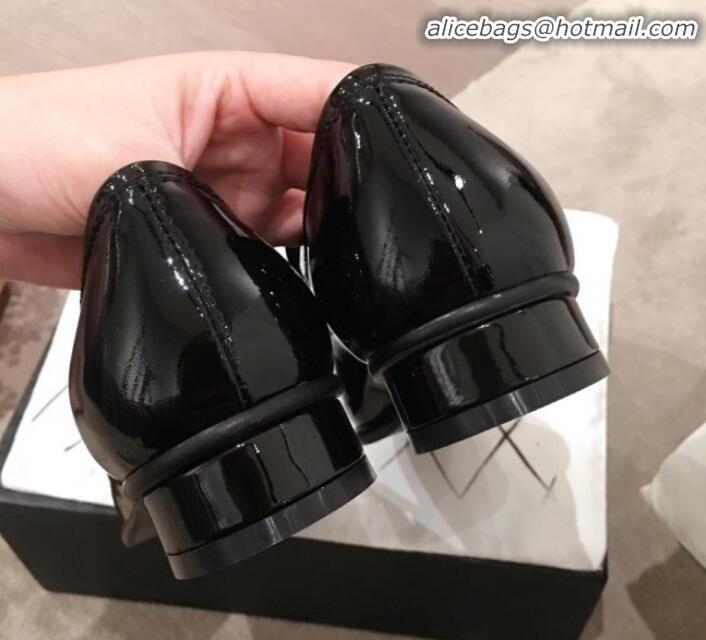 Best Luxury Chanel Patent Leather Loafers G34827 Black 2019