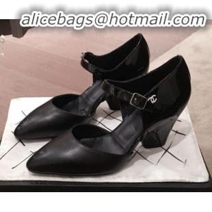 Most Popular Chanel Patent Calfskin Mary Jane Pumps G35426 All Black 2020