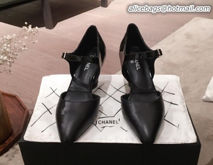 Most Popular Chanel Patent Calfskin Mary Jane Pumps G35426 All Black 2020