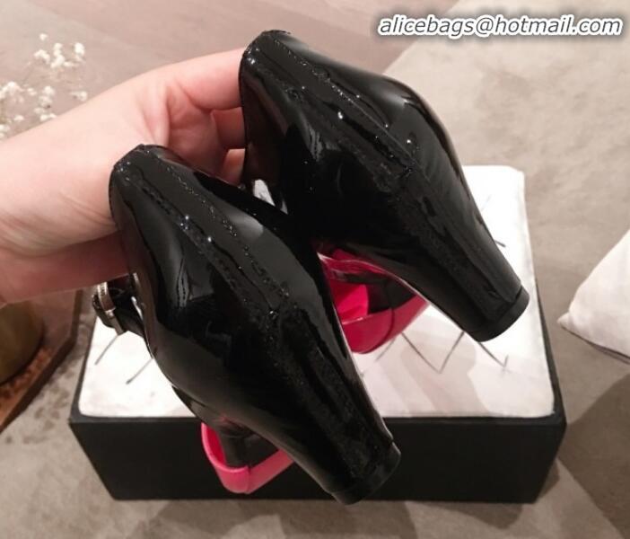 Low Price Chanel Patent Calfskin Mary Jane Pumps G35426 Pink/Black 2020