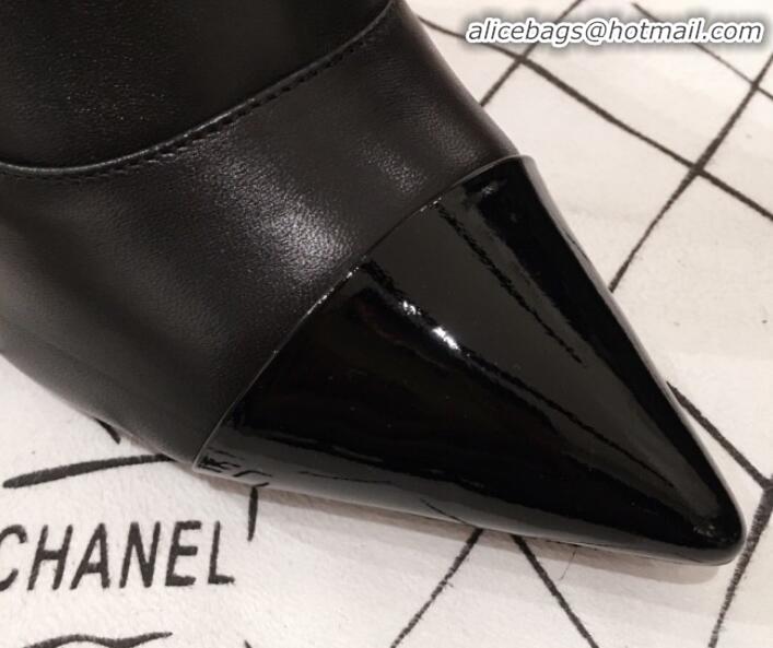 Top Quality Chanel Lambskin Pearl Heel Short Boots G35548 Black 2020