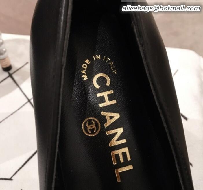 Well Crafted Chanel Lambskin Pearl Heel Pumps G35534 Black 2020