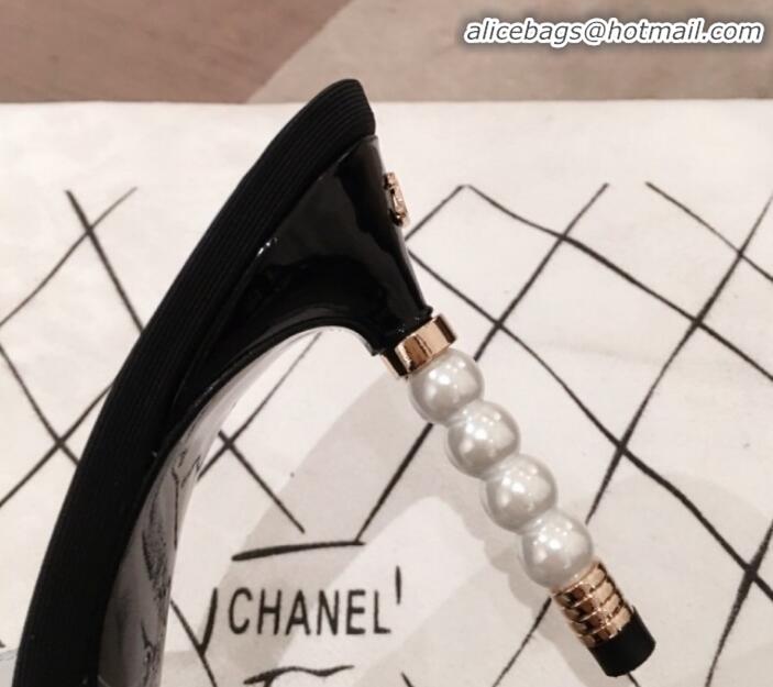 Best Quality Chanel Lambskin Pearl Heel Mules G35540 White 2020