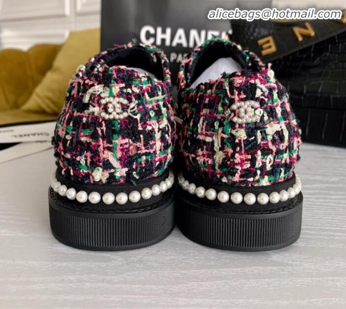 Good Quality Chanel Pearl Fabric Sneakers G23128 Multicolor 2020 