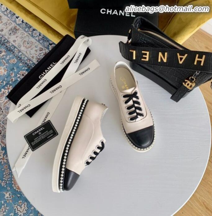 Unique Style Chanel Pearl Sneakers G23128 2020 