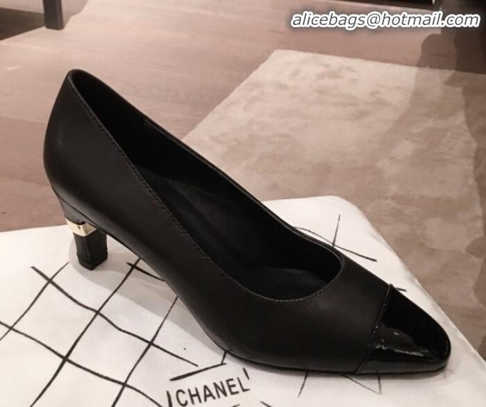 Top Design Chanel Lambskin Pearl Heel Pumps G35112 Black 2020