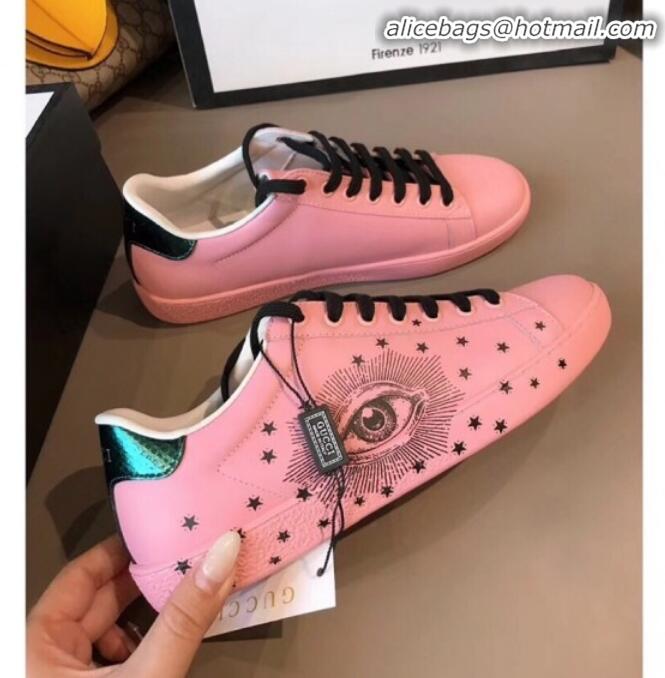 Good Quality Gucci Ace Sneaker with Glittering Eye G71601 Pink 2020