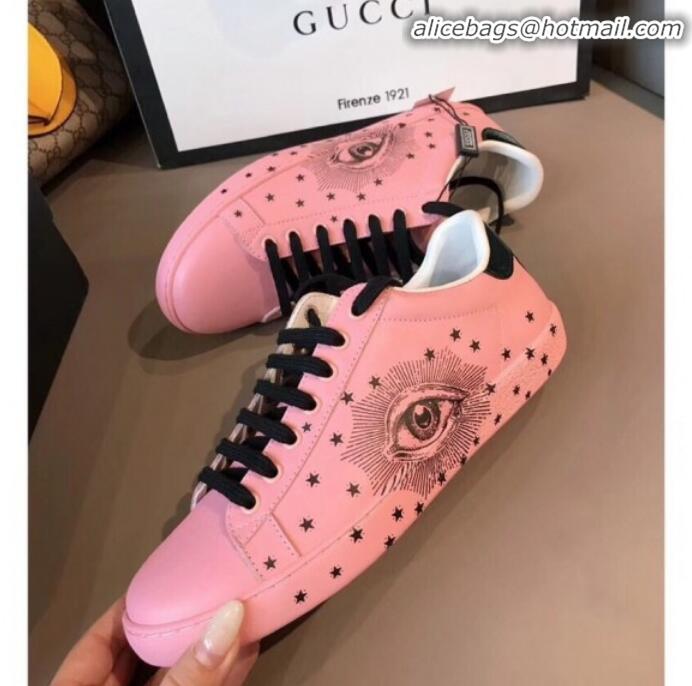 Good Quality Gucci Ace Sneaker with Glittering Eye G71601 Pink 2020