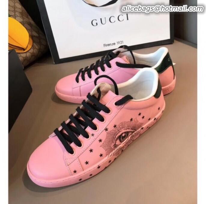 Good Quality Gucci Ace Sneaker with Glittering Eye G71601 Pink 2020