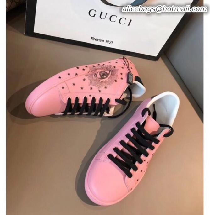 Good Quality Gucci Ace Sneaker with Glittering Eye G71601 Pink 2020