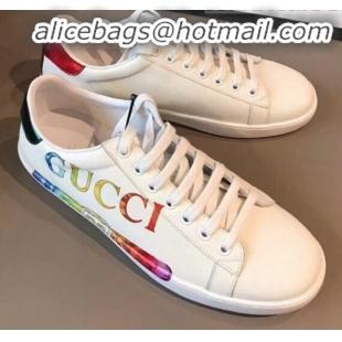 Cheap Gucci Ace Sneaker with Multicolor Gucci Logo White G71602