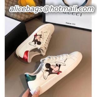 Best Luxury Gucci Ace Sneaker with Mickey Mouse White G71603