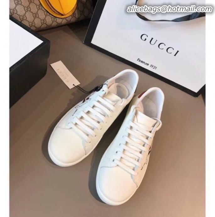 Best Luxury Gucci Ace Sneaker with Mickey Mouse White G71603