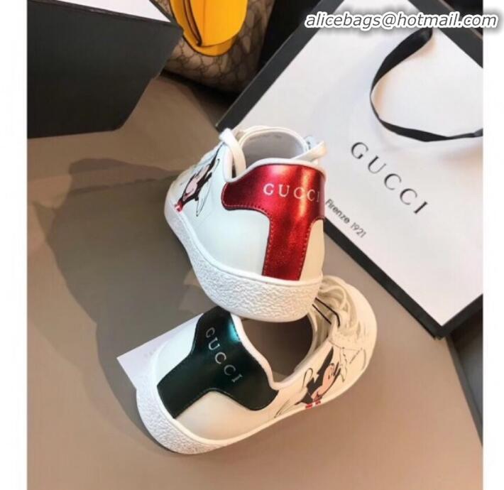 Best Luxury Gucci Ace Sneaker with Mickey Mouse White G71603