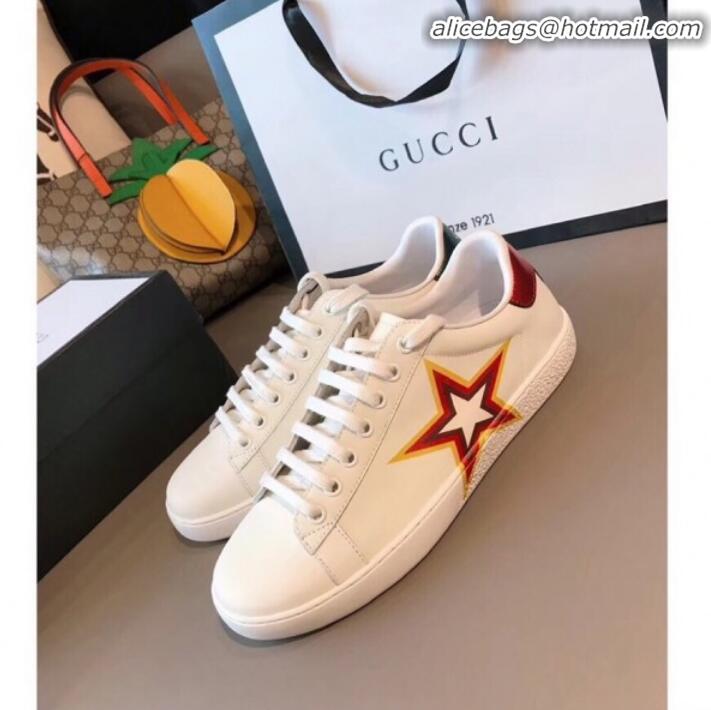 Classic Practical Gucci Ace Sneaker with Mickey Mouse White G71606