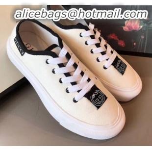 Affordable Price Gucci GG Label Canvas Platform Sneakers White G71607