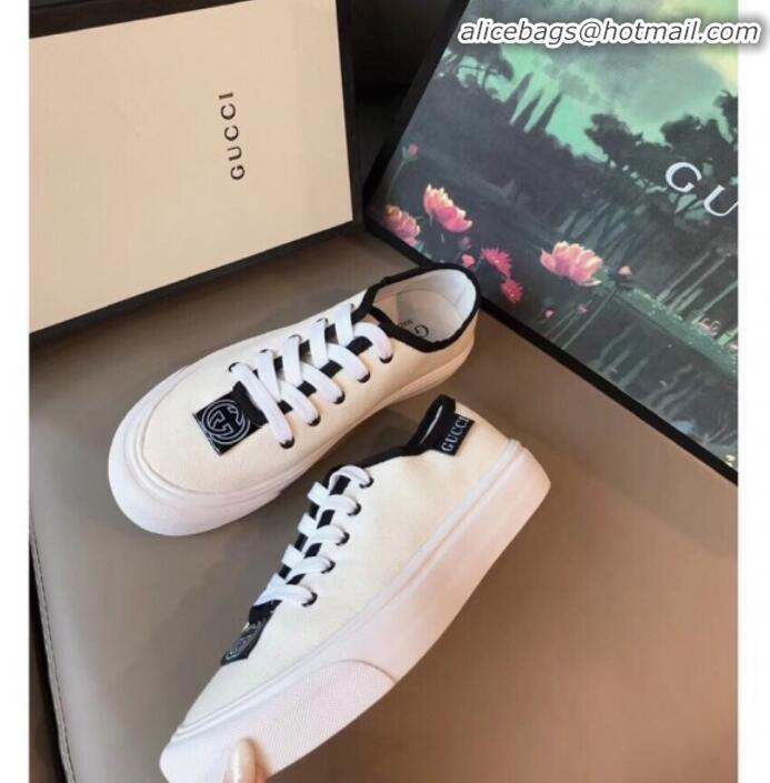 Affordable Price Gucci GG Label Canvas Platform Sneakers White G71607