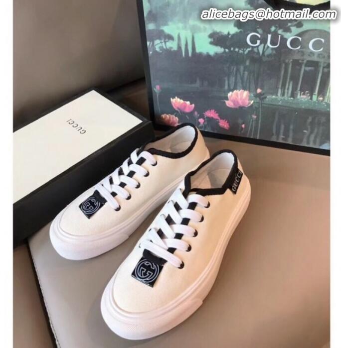 Affordable Price Gucci GG Label Canvas Platform Sneakers White G71607