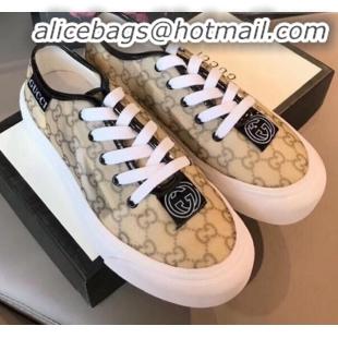 Grade Design Gucci GG Label Canvas Platform Sneakers G71609 Khaki 