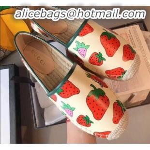 Unique Style Gucci Lambskin Gucci Strawberry Espadrilles G71615