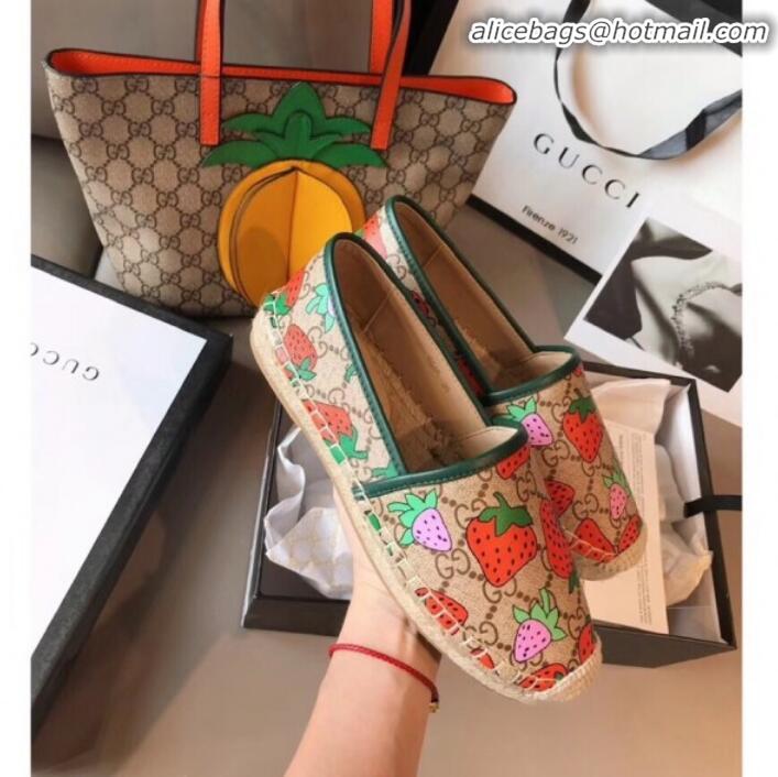 Best Grade Gucci GG Strawberry Espadrilles G71616