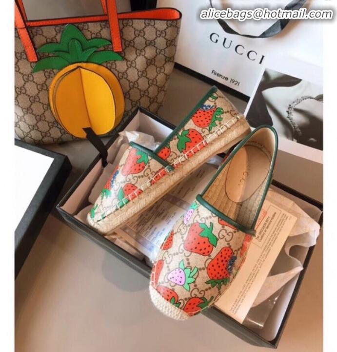 Best Grade Gucci GG Strawberry Espadrilles G71616