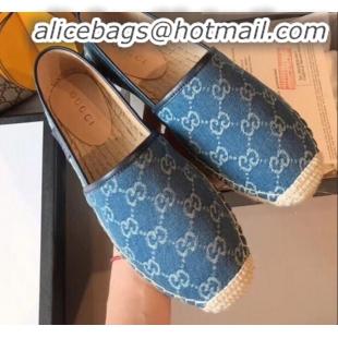 Classic Grade Gucci GG Denim Espadrilles G71616 Blue 