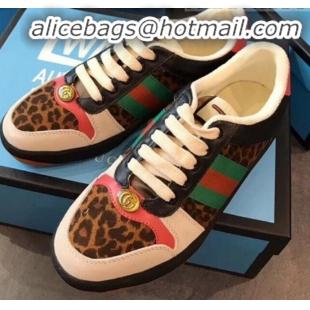 Discounts Gucci Screener Leopard Print Sneaker 584816