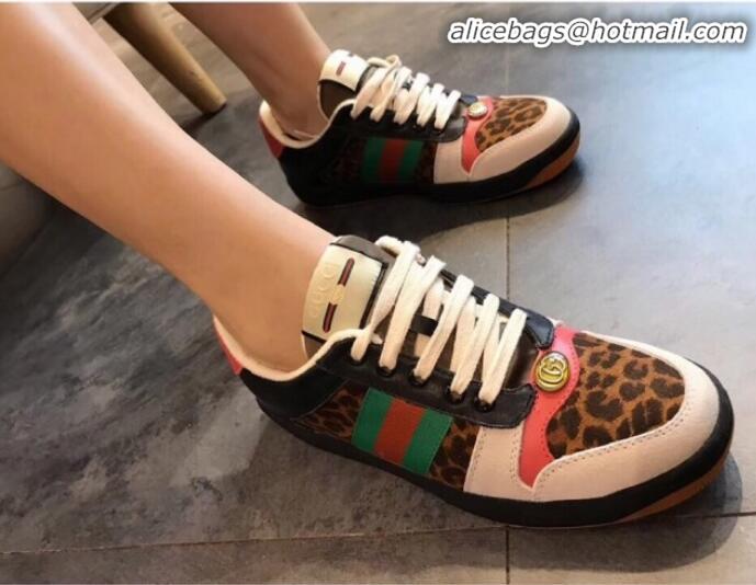 Discounts Gucci Screener Leopard Print Sneaker 584816