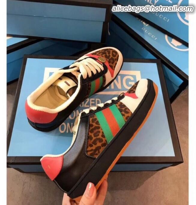 Discounts Gucci Screener Leopard Print Sneaker 584816