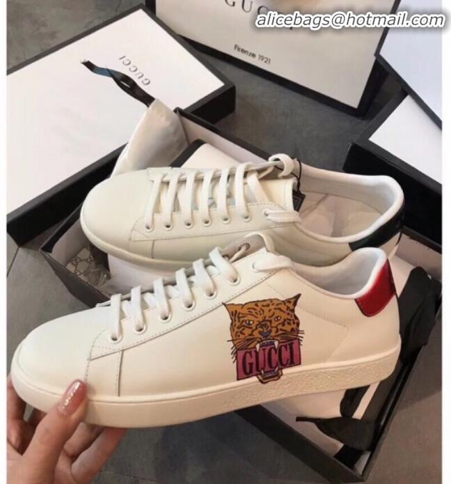 Fashion Gucci Ace Sneaker with Gucci Logo and Tiger G72640 White