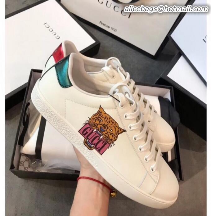 Fashion Gucci Ace Sneaker with Gucci Logo and Tiger G72640 White