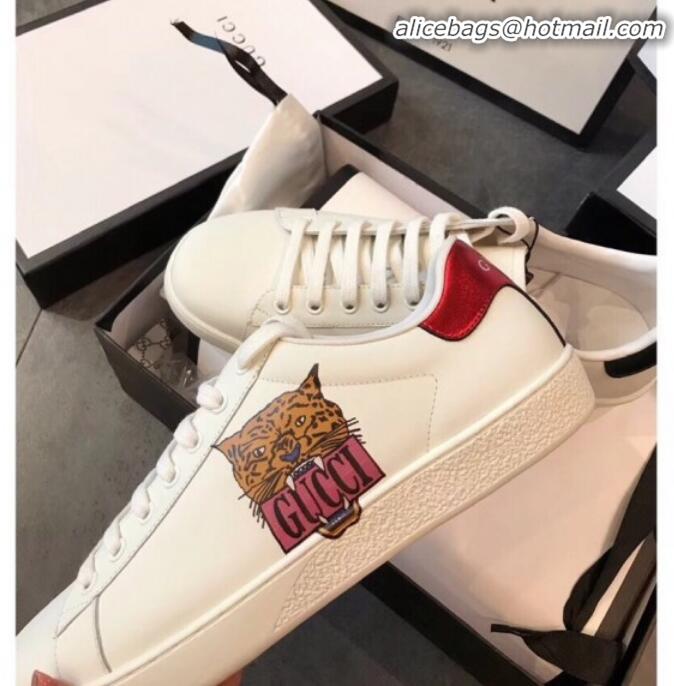 Fashion Gucci Ace Sneaker with Gucci Logo and Tiger G72640 White