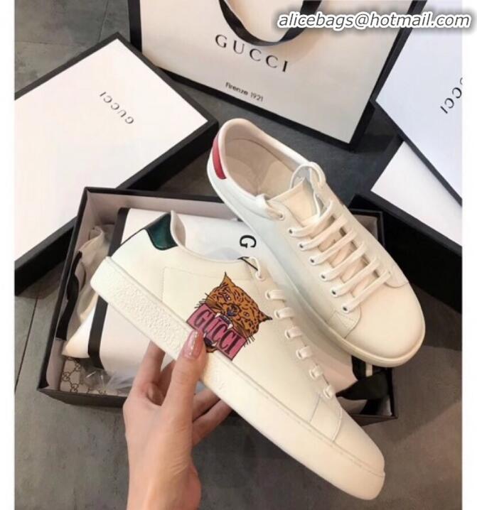 Fashion Gucci Ace Sneaker with Gucci Logo and Tiger G72640 White