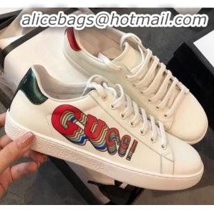 Luxury Classic Gucci Ace Sneaker with Image Gucci Logo G72641 White