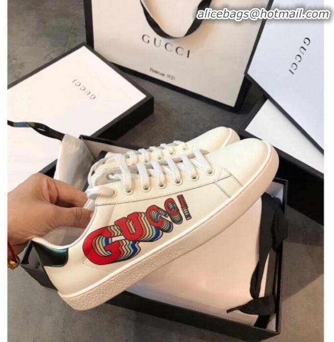 Luxury Classic Gucci Ace Sneaker with Image Gucci Logo G72641 White