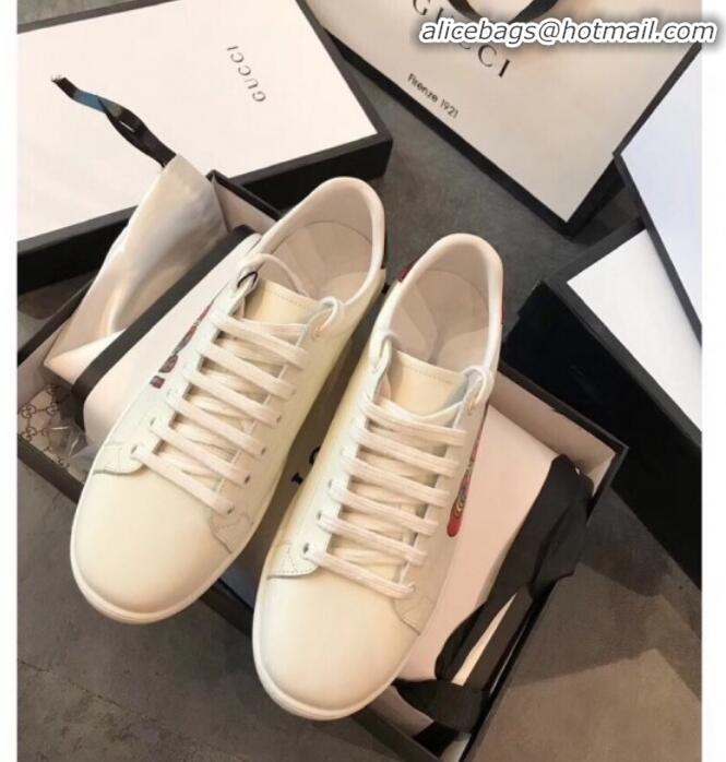 Luxury Classic Gucci Ace Sneaker with Image Gucci Logo G72641 White