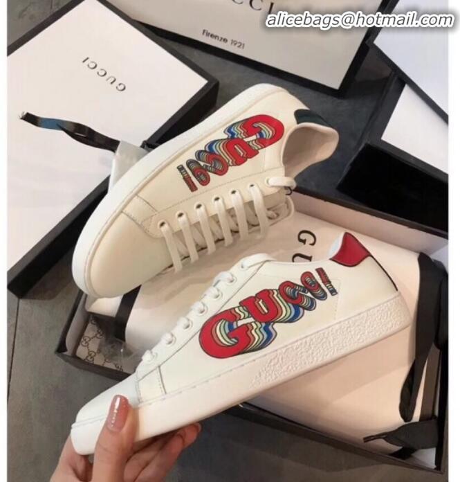 Luxury Classic Gucci Ace Sneaker with Image Gucci Logo G72641 White