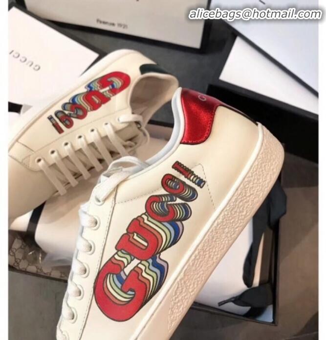 Luxury Classic Gucci Ace Sneaker with Image Gucci Logo G72641 White