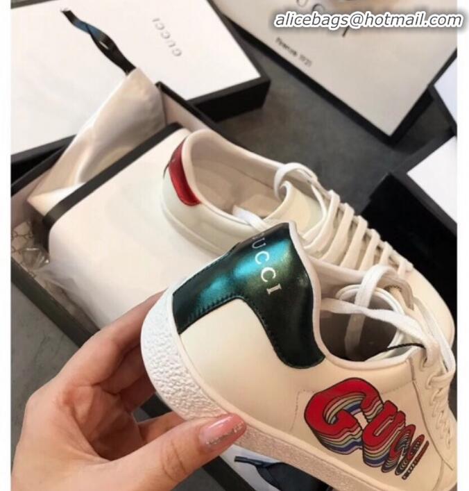 Luxury Classic Gucci Ace Sneaker with Image Gucci Logo G72641 White