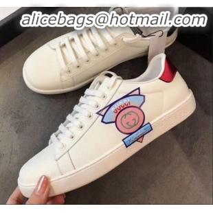 Original Cheap Gucci Ace Sneaker with Gucci Logo Print G72642 White