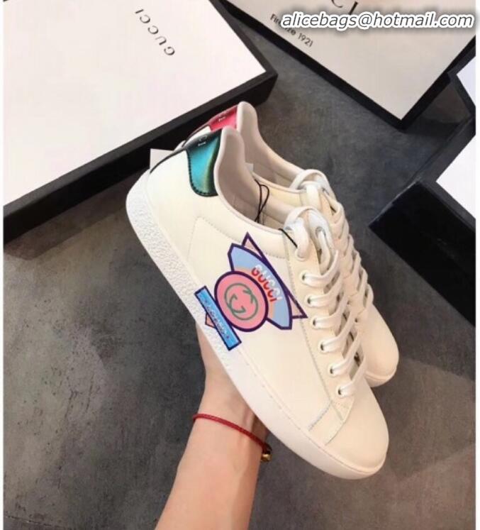 Original Cheap Gucci Ace Sneaker with Gucci Logo Print G72642 White