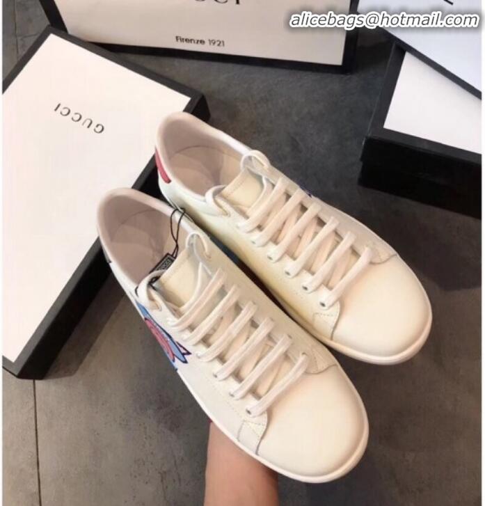 Original Cheap Gucci Ace Sneaker with Gucci Logo Print G72642 White